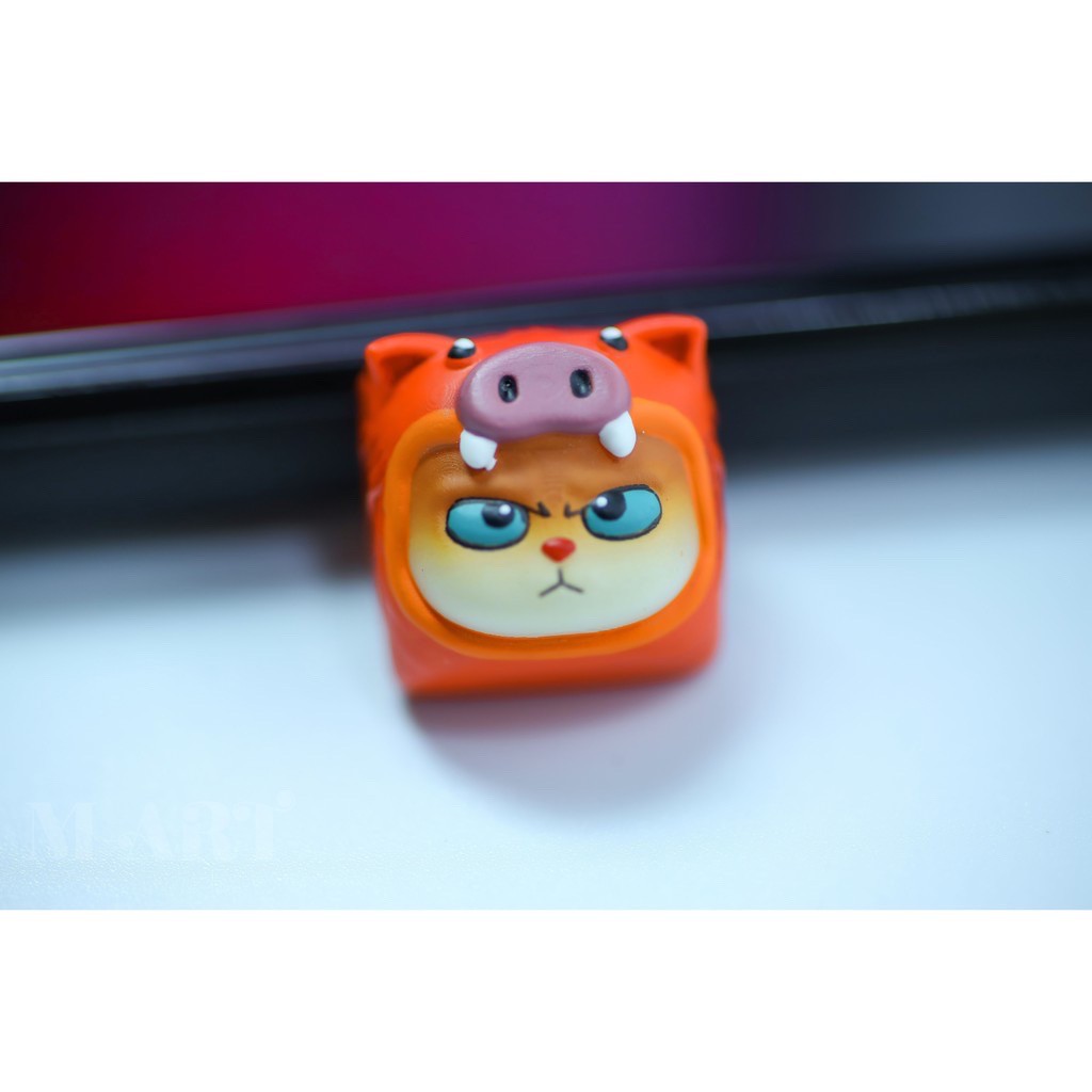 Keycap - Nút Bàn Phím Gaming - Nút Bàn Phím Cơ Mặt Mèo Hờn Dỗi  - Heo Rừng - KC017
