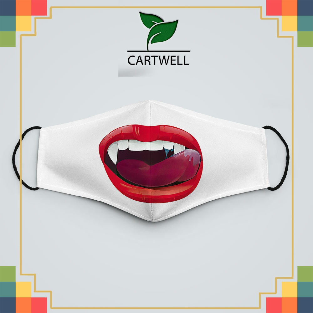 khẩu trang vải đen hà nội Mặt Người_1348 CARTWELL vải poly cotton 100%, ngăn bụi mịn, kháng khuẩn, 2021 bảo vệ toàn diện