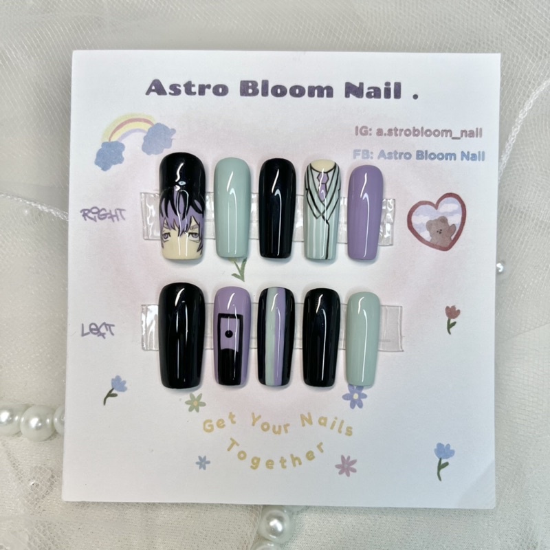 Móng úp tiện lợi hoạ tiết TR