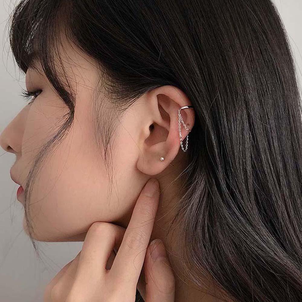 Bông Tai Dạng Kẹp Hình Tròn Cá Tính Cho Nữ|Bông Tai Tua Rua Màu Sắc Thời Trang Theo Phong Cách Hàn Quốc