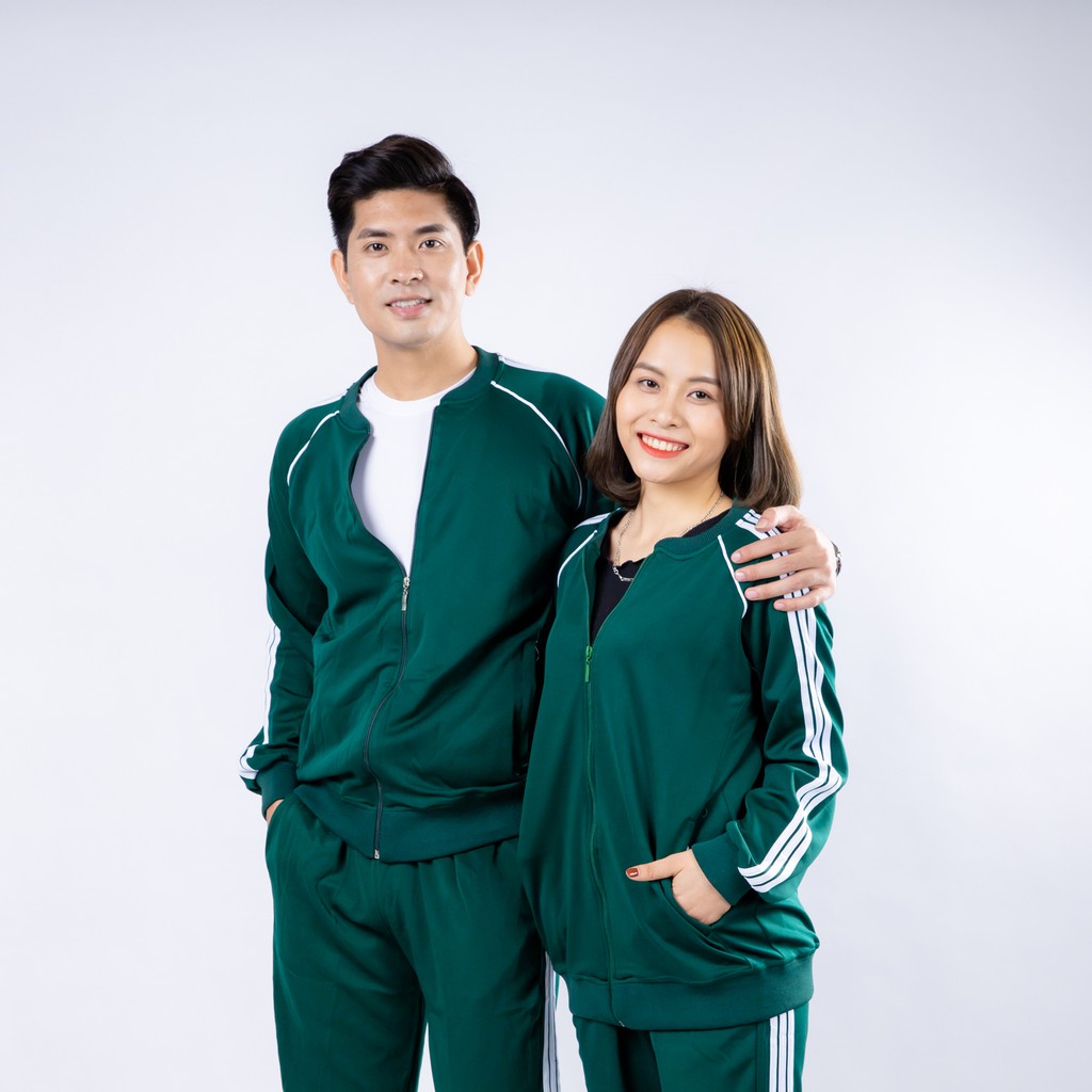 Đồ bộ nam quần áo thể thao có khóa kéo chất polyester co giãn mềm mịn hottrend