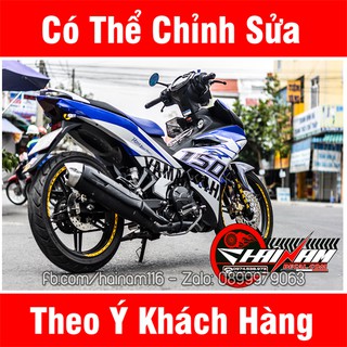 Tem trùm Exciter 150 Xanh Trắng