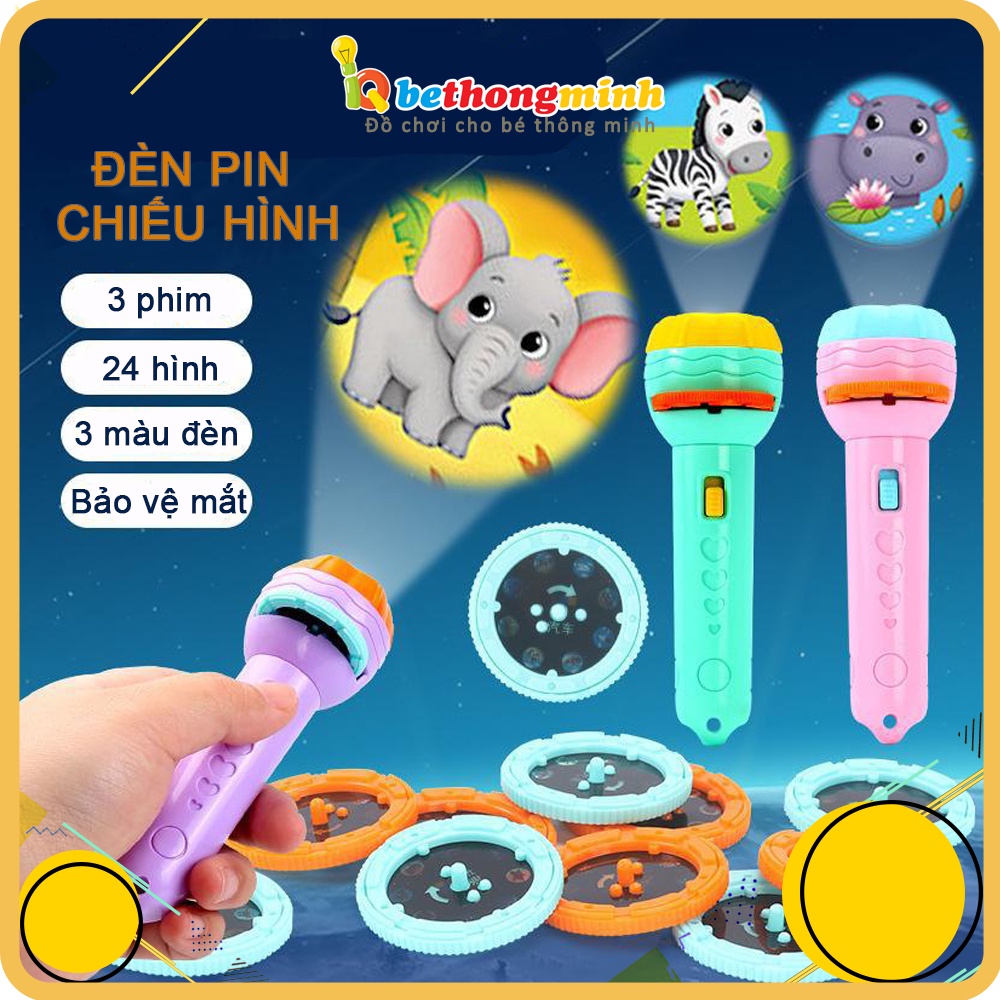 Đồ chơi đèn pin chiếu hình 80 hình đáng yêu cho bé khám phá - Đồ chơi thông minh cho bé