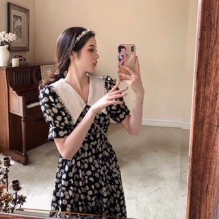 ĐẦM MAXI HOA CÚC CỔ ÉN