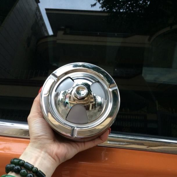 Gạt tàn inox núm xoay xịn bóng - inox430