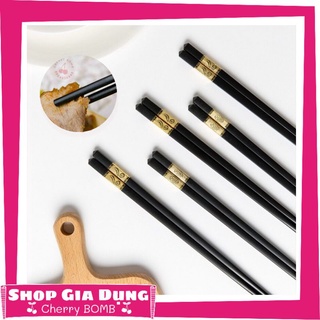[Xả Kho] Đũa Ăn Cơm Phong Cách Hàn Quốc - Loại Dài 23cm, Chịu Nhiệt, Đầu Nhám Chống Trượt, Không Vênh Đầu Đũa