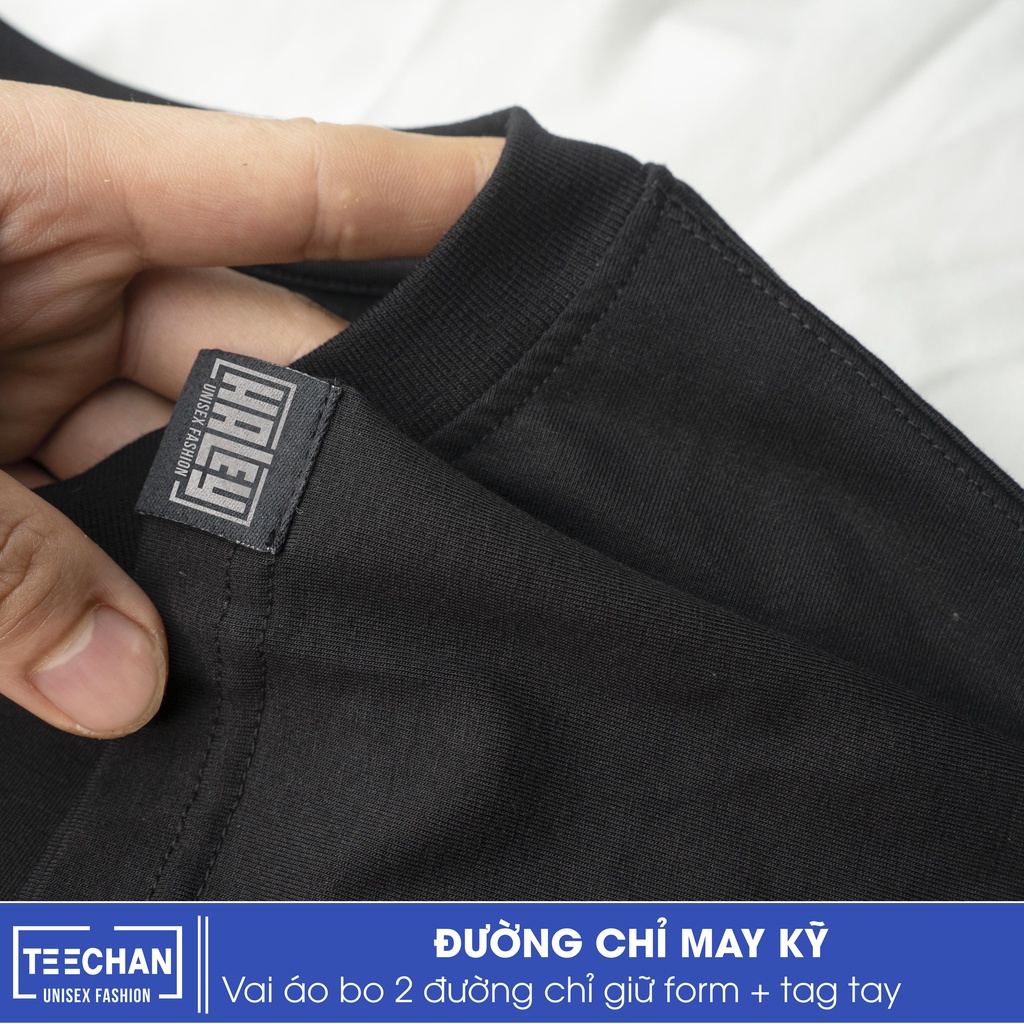 Áo Thun Unisex TEECHAN Tay Lỡ Form Rộng Nam Nữ GẤU NÂU TN94 - vải cotton phong cách Hàn Quốc Basic