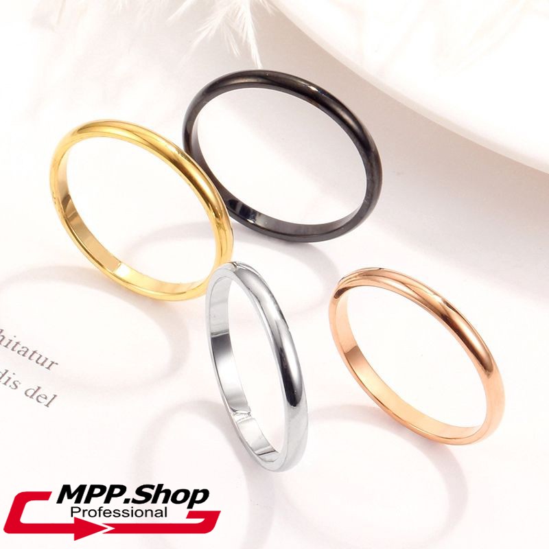 Sỉ nhẫn titan bảng mo tròn 1mm siêu đẹp, bền màu