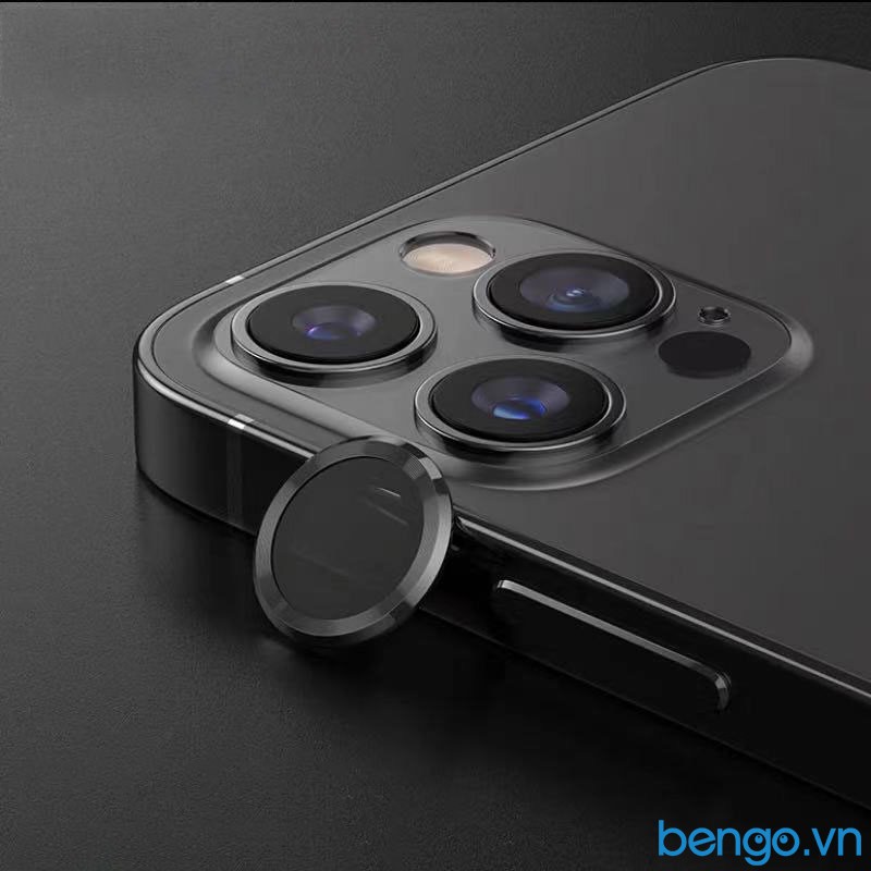 Dán Cường Lực Bảo Vệ Camera iPhone 14/13/12 Series MIPOW Alumium Viền Màu (đủ các dòng)