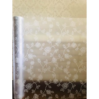 Combo 5m decal dán kính mờ hoa hồng trắng BINBIN DK36