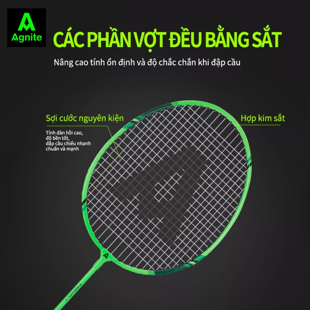 Bộ 2 vợt cầu lông chính hãng AGNITE, khung carbon cao cấp siêu nhẹ, chuyên nghiệp - giá rẻ, bền đẹp