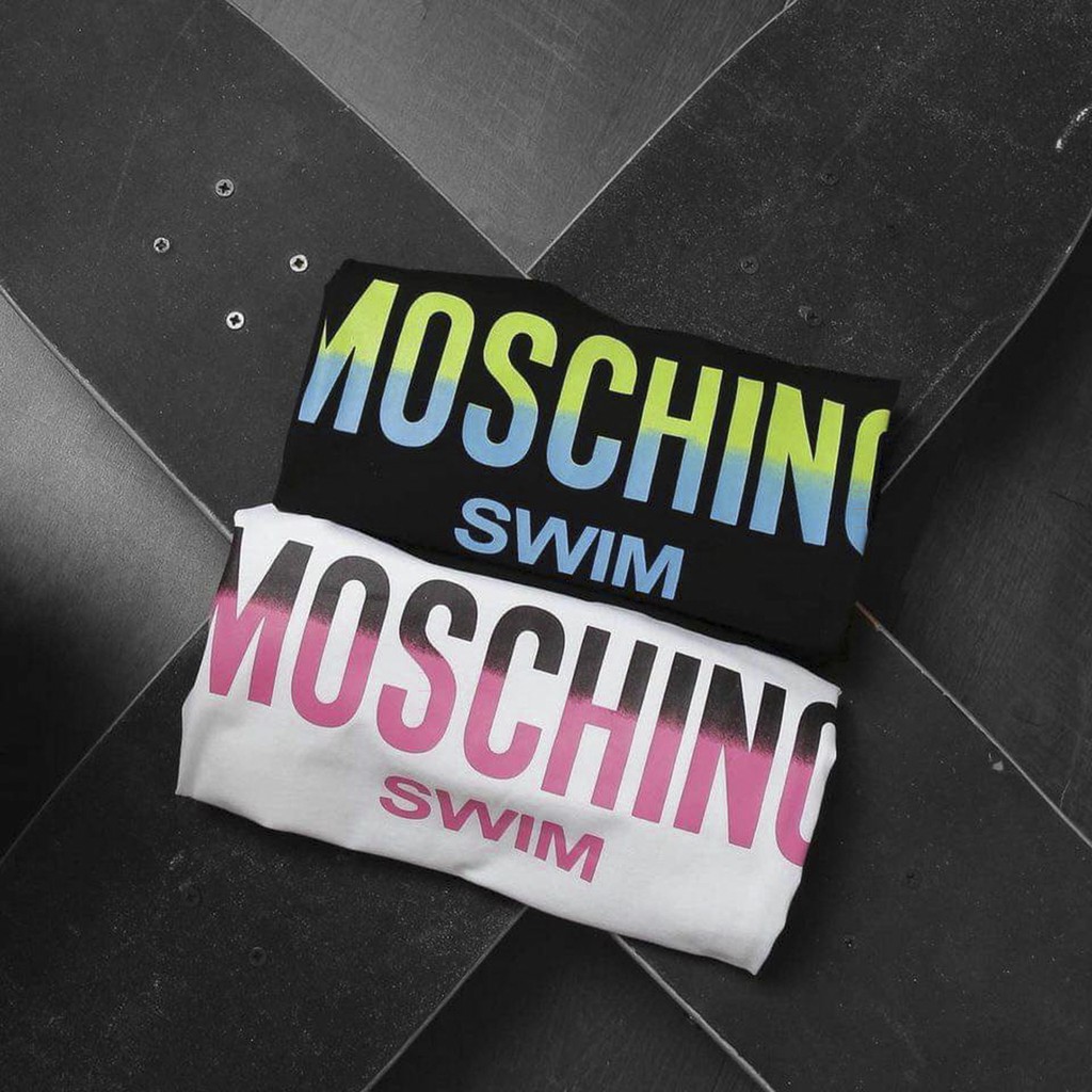 Áo Thun Nam Nữ Chất Cotton Thương Hiệu MOSCHINO SWIM