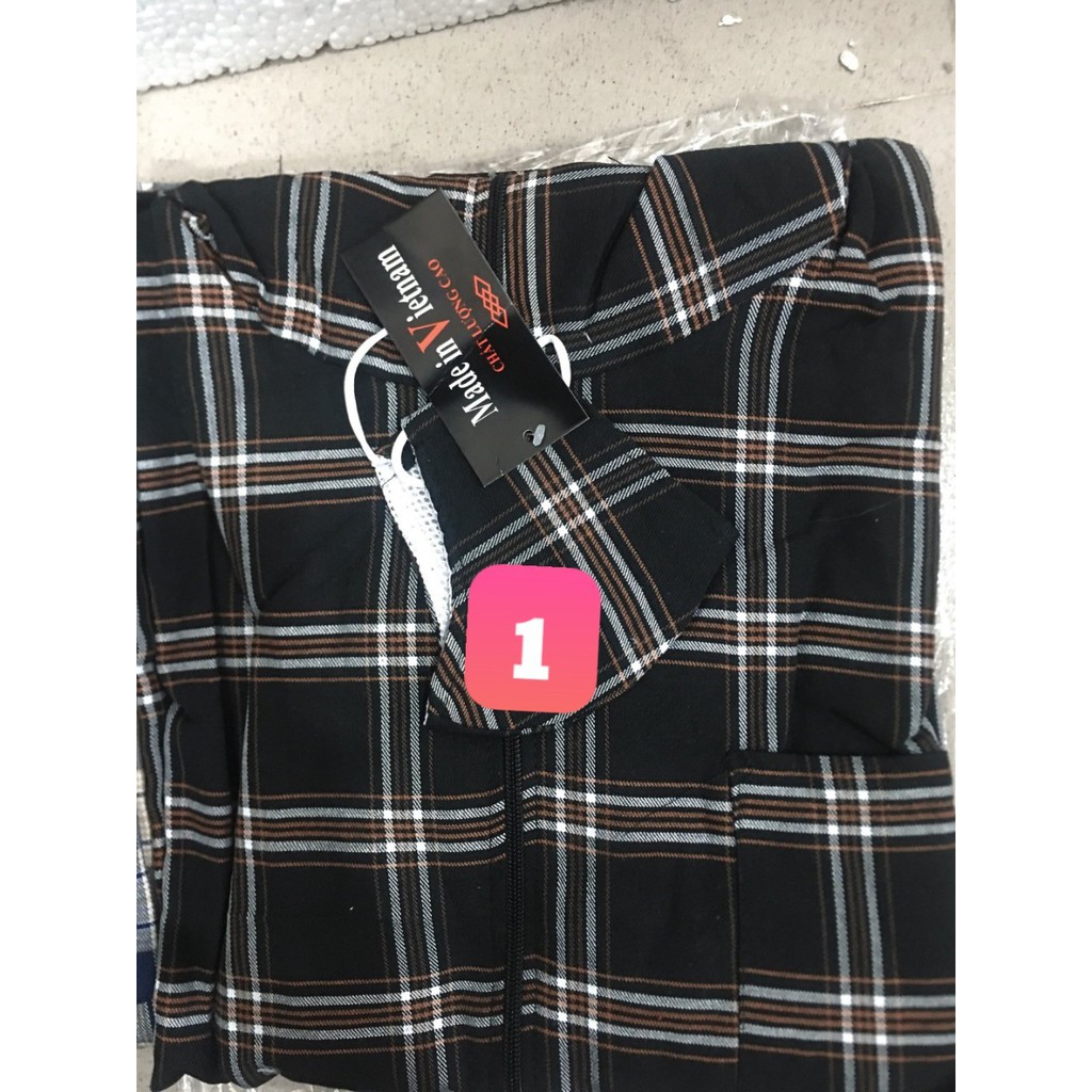 Áo Chống Nắng Nam Hàng 2 Lớp Dày Đẹp Kèm Khẩu Trang, Kẻ Caro, Chất Liệu Vải Kaki Siêu Đẹp | BigBuy360 - bigbuy360.vn