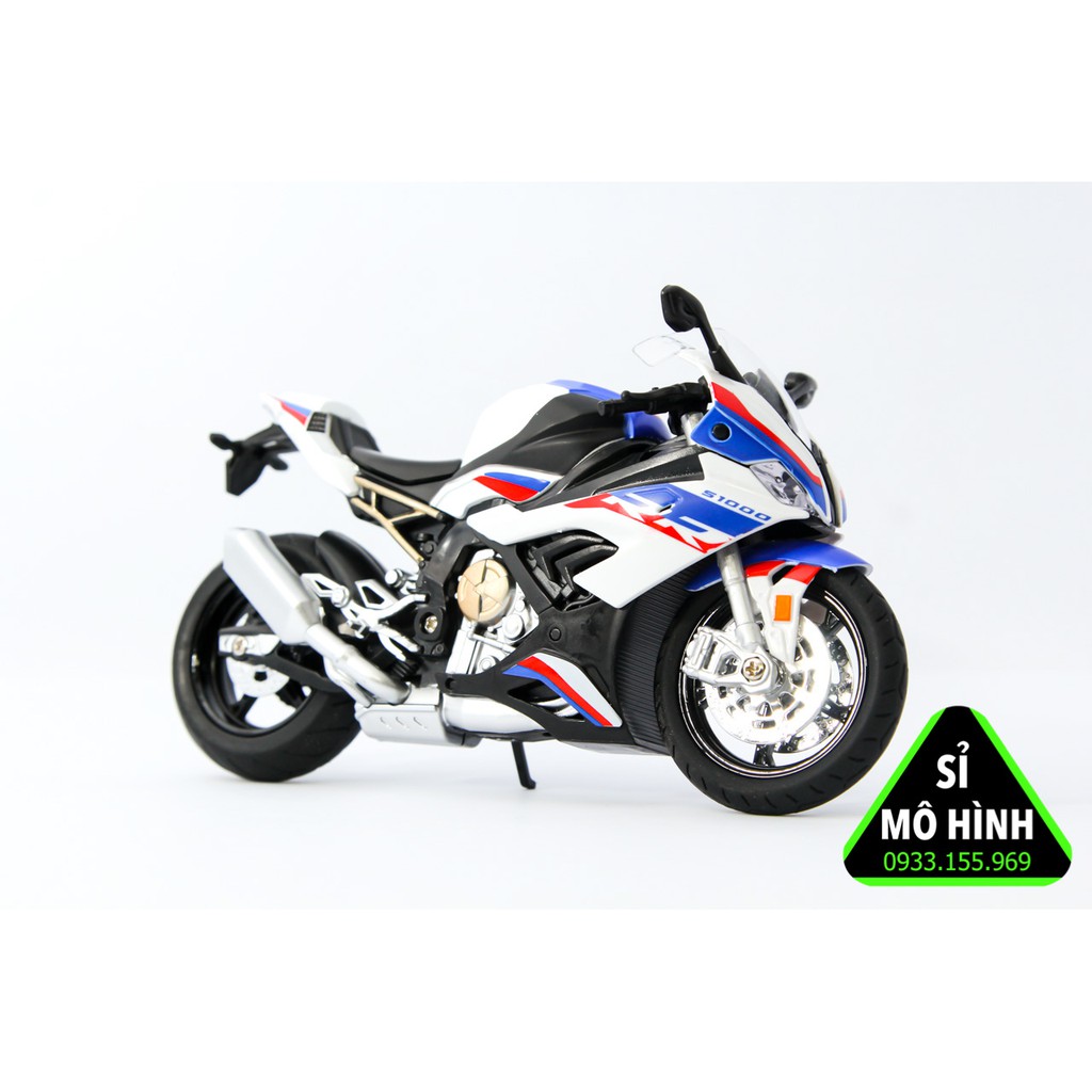 [ Sỉ Mô Hình ] Mô hình xe mô tô BMW S1000RR New sáng đèn 1:12