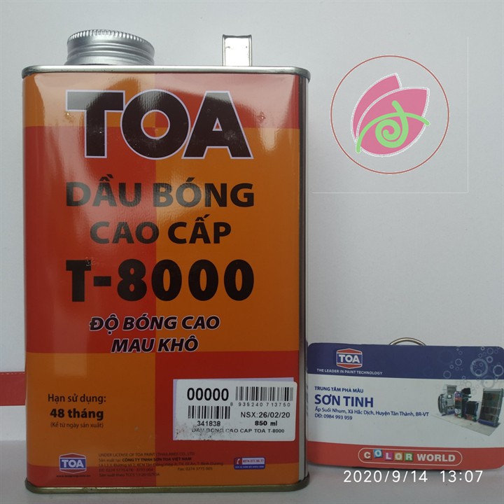 Dầu bóng gỗ nội thất cao cấp TOA Varnish T8000 850ml