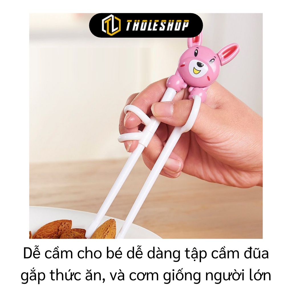 Đũa Tập Ăn Dặm - Đũa Cho Bé Tập Gắp Xỏ Ngón Hình Thú Đáng Yêu 9887