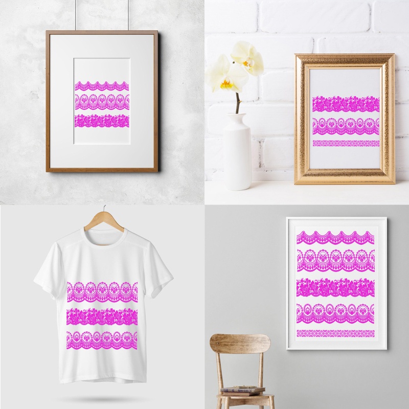 Tấm Lưới In Hoa Tự Dính Dùng Trang Trí DIY