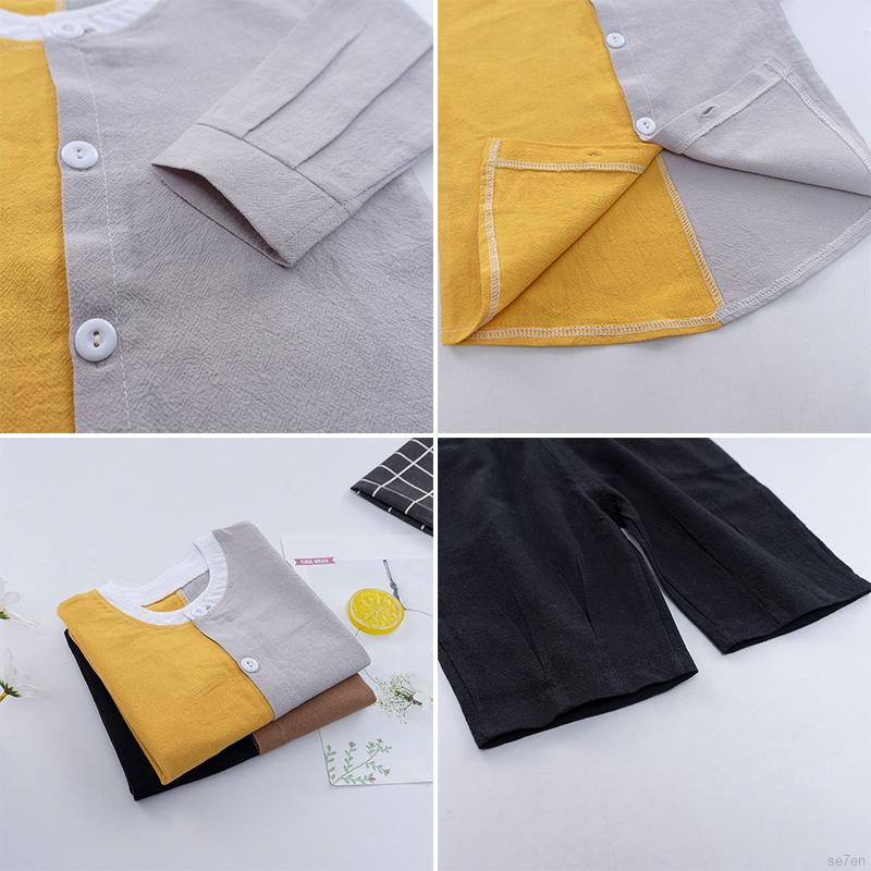 Set Trang Phục Gồm Áo Thun Cotton Tay Dài + Quần Dài Thời Trang Cho Bé Trai (2-6 Tuổi)