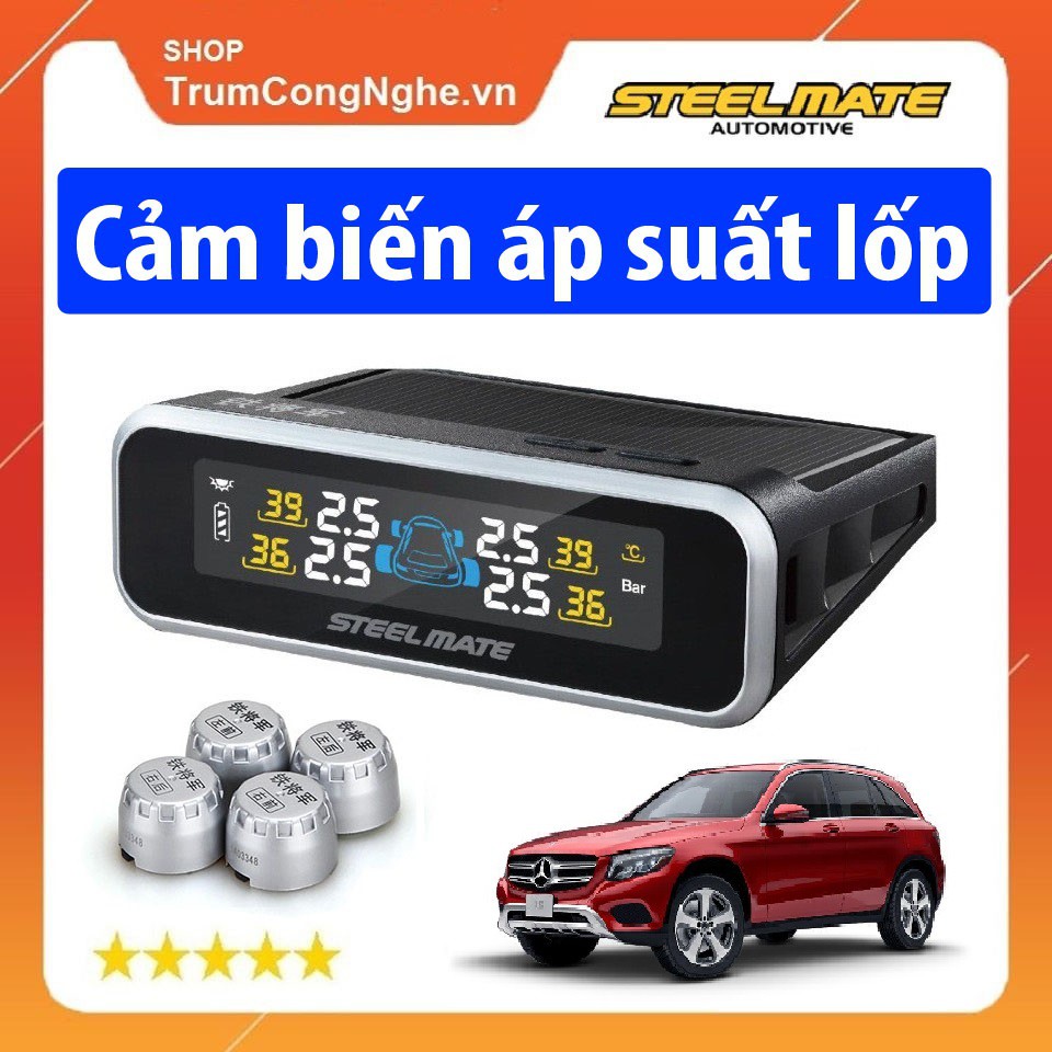 Cảm biến áp suất lốp Steelmate E3W van ngoài - Chống Nước Cao Cấp