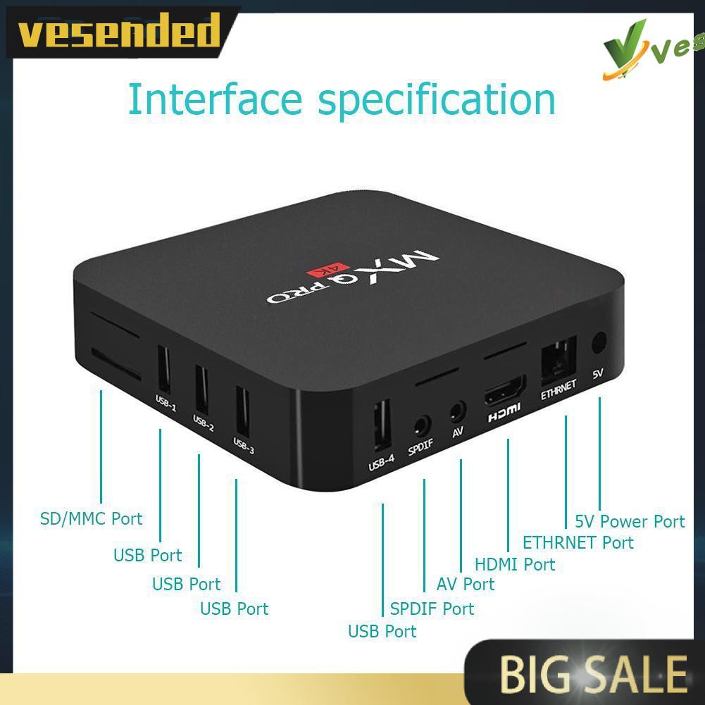 Đầu Mxq Pro Android 7.1 Quad Core 1 + 8g Smart Tv Box 4kx2k Wifi Set-top Box Box