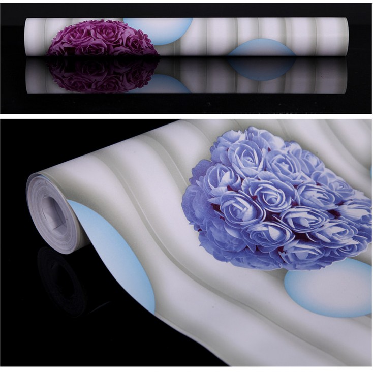 Decal giấy dán tường tú cầu hoa