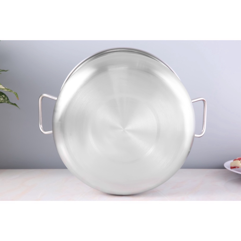 Nồi luộc gà 1 đáy inox 430 Fivestar H.T Cook 26cm / 28cm / 30cm / 32cm dùng được mọi bếp , tặng 2 muỗng canh inox