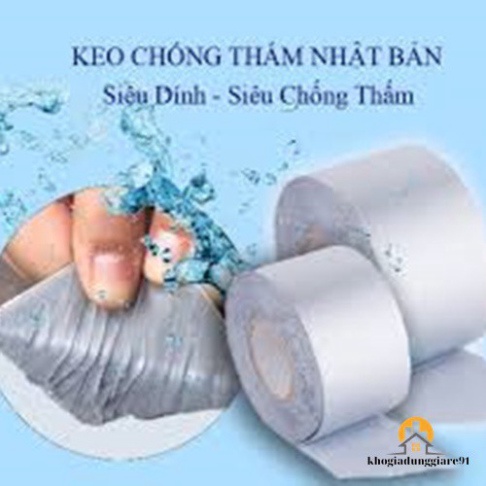 Băng Keo Chống Thấm, Băng Dính Chống Nước Dán Các Bề Tường, Quấn Ống Nước, Mái Tôn Chịu Nhiệt Chống Thấm Nước Siêu Bền