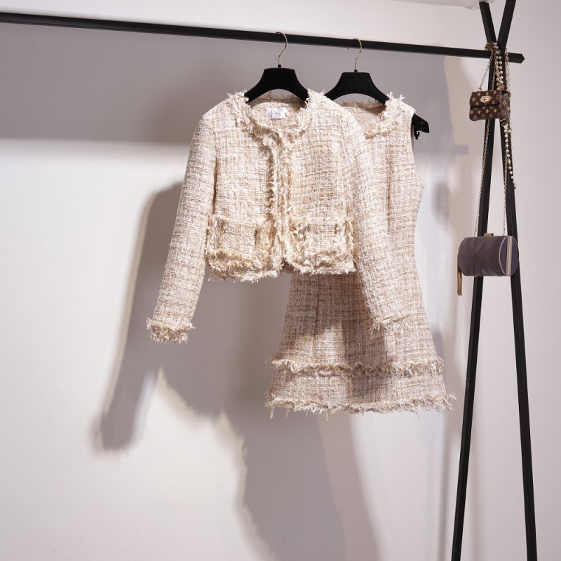 (HÀNG ORDER) Set váy dạ tweed Ulzzang