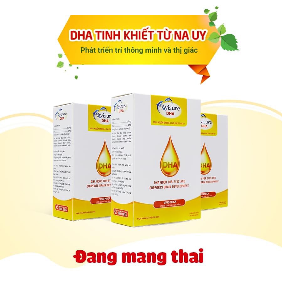  Avisure DHA.Bổ Sung DHA,EPA Giúp Cho Bé,Phụ Nữ Có Thai Phát Triển Trí Não,Thị Lực