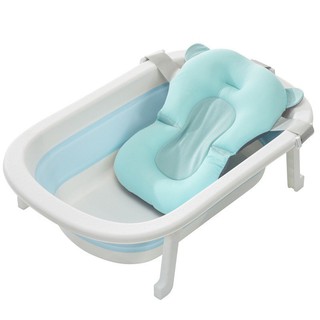 Chậu tắm gấp gọn kèm phao tắm cho bé Babychun chậu nhựa mẹ tắm cho bé