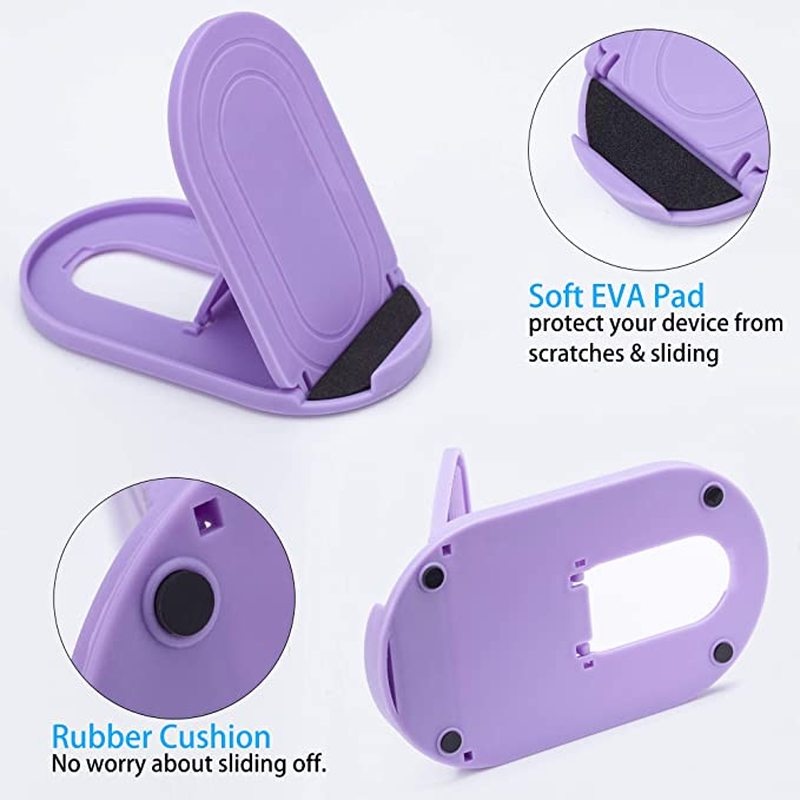 Giá đỡ điện thoại/máy tính bảng bằng nhựa PP mini để bàn có thể gấp gọn cho iPhone &amp; Android