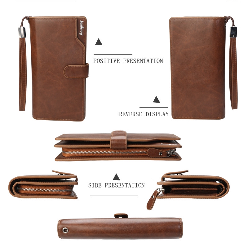 Ví Da Dài Baellerry Đa Năng Phong Cách Cổ Điển Thời Trang Cho Nam