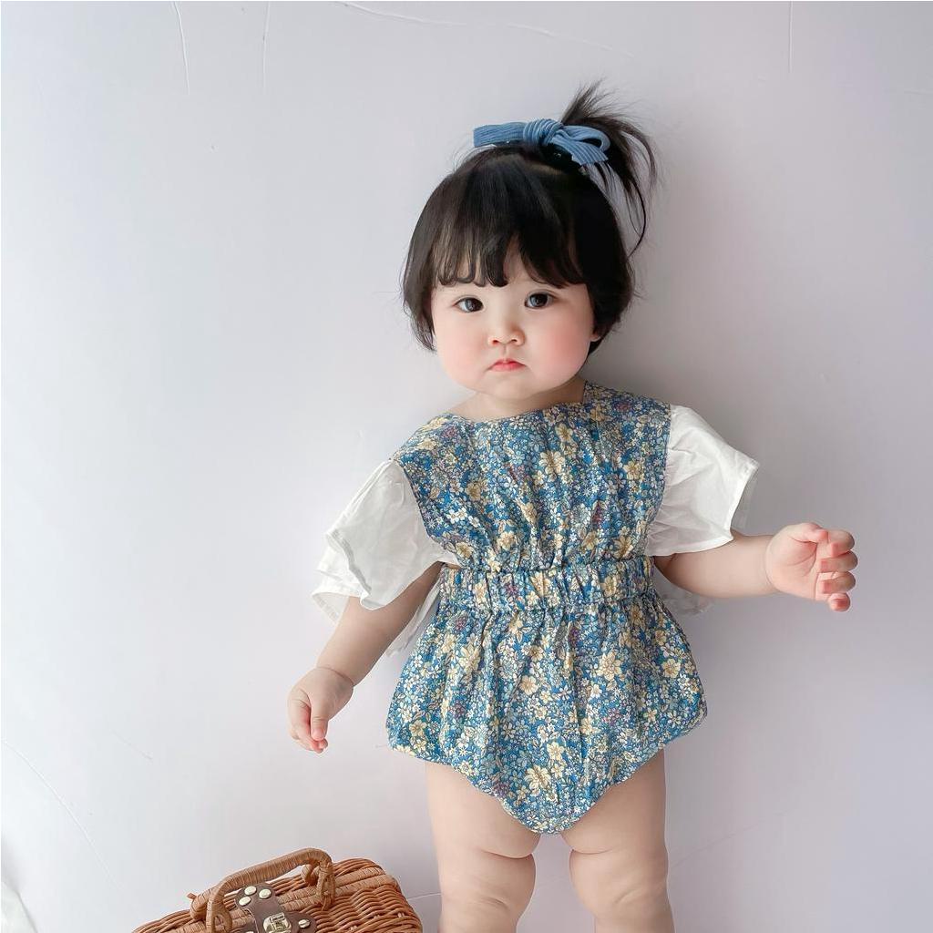 Áo Liền Quần Phối Ren Cho Bé