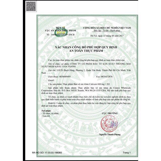 Viên uống Canxi Kirkland Calcium 600mg + D3