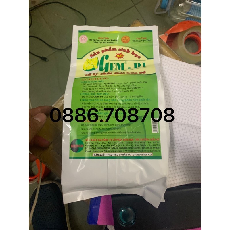 Bột xử lý mùi hôi rác thải sinh hoạt Gem-K 1kg