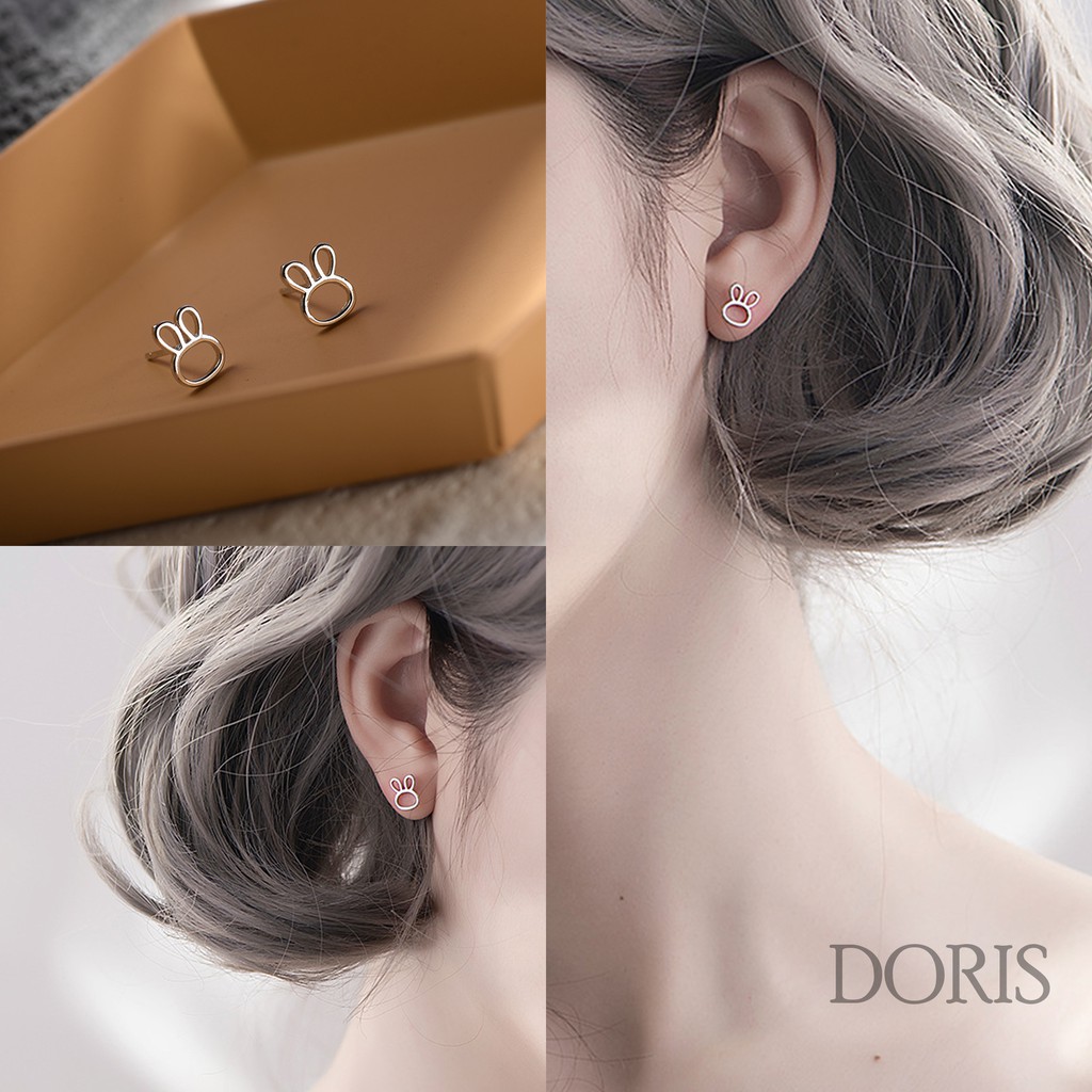 Bông tai bạc nhỏ Hình Con Thỏ - DORIS HOUSE
