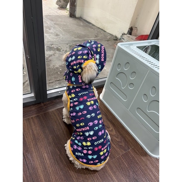Set áo ba lổ kèm nón cho chó mèo