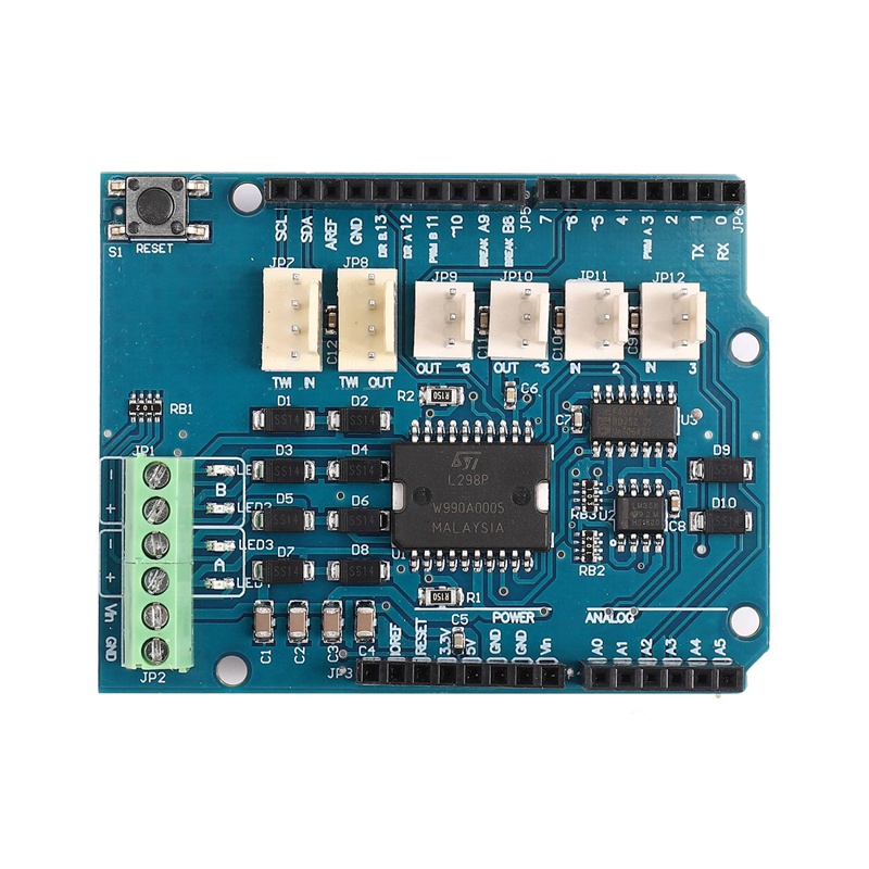 L298N L298P 4A Dual Channel Motor Driver ule Shield R3 for Arduino 5V - 12V Free Running Stop and Brake Function