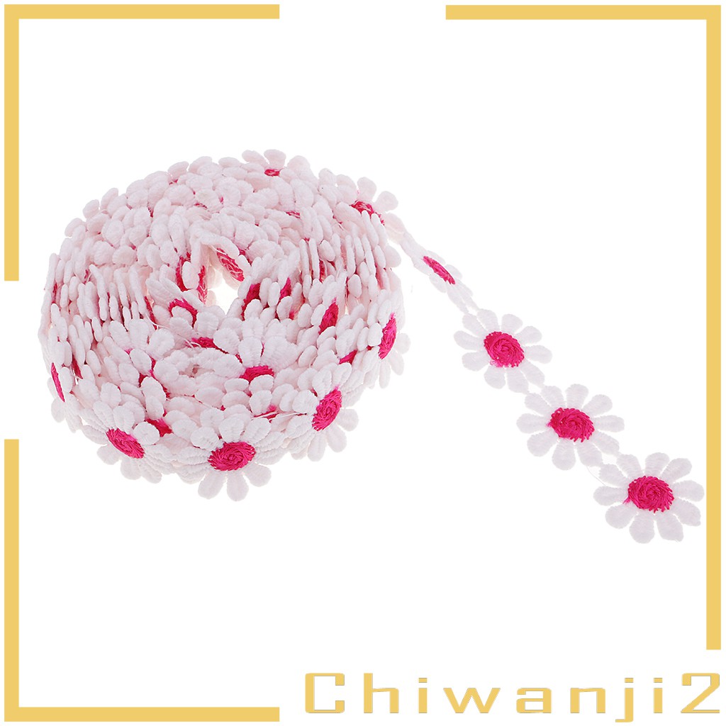 [Chiwanji2] Cắt Ren Hoa Cúc 25mm Dài 3 Yard Dùng Để May Vá