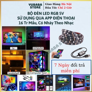 Đèn LED TikTok RGB 16 Triệu Mầu Sử Dụng Qua App,Nháy Theo Nhạc, Kết Nối Bluetooth