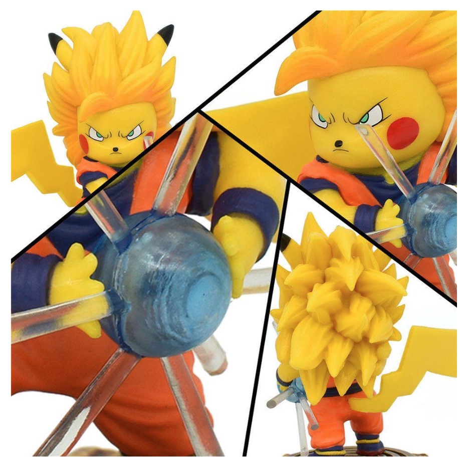 [ Dưa hấu ] Mô hình nhân vật Dragon Ball - Mô hình Pikachu Cosplay Nhân Vật Son Goku - Có Box