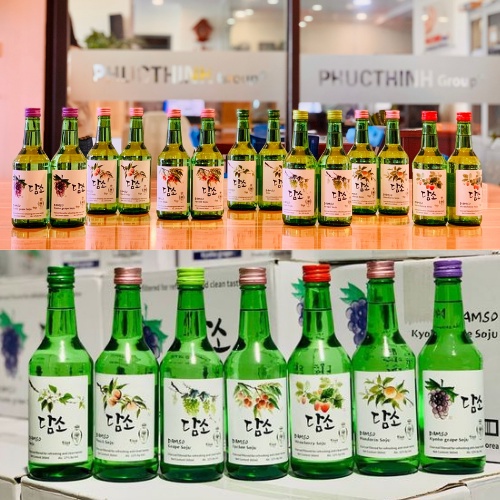 Soju Damso Hàn Quốc Đủ 10 Vị Thơm Ngon Nước Trái Cây Chai 360ml