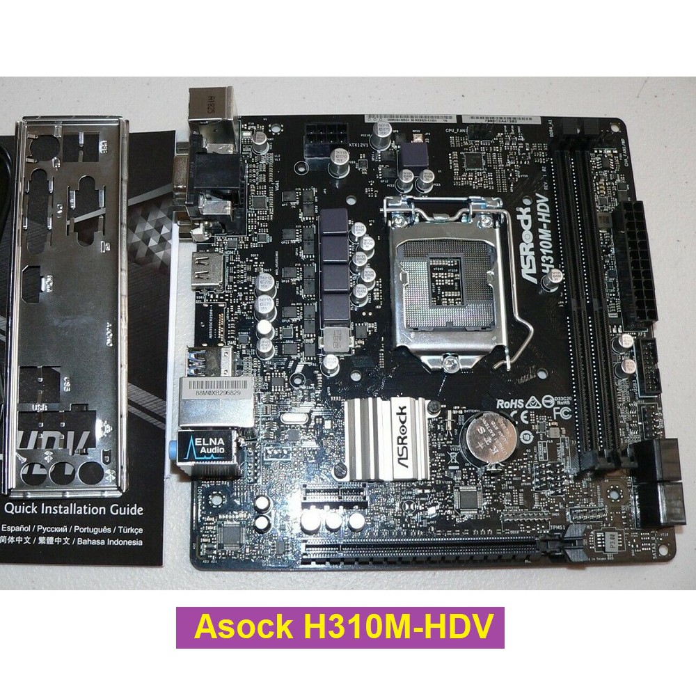 Bo mạch ASRock H310M HDV hàng tháo máy, nguyên bản