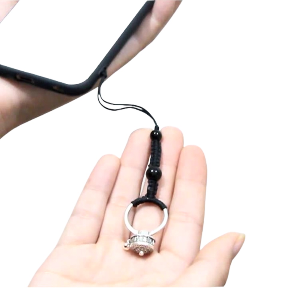 ✅ Dây Buộc Đeo Điện Thoại Dạng Nhẫn Khắc Thần Chú Cổ May Mắn, Tăng Tiền Tài Tài Lộc Danh Vọng