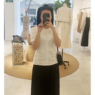 Áo Linen Phối Ren Thêu
