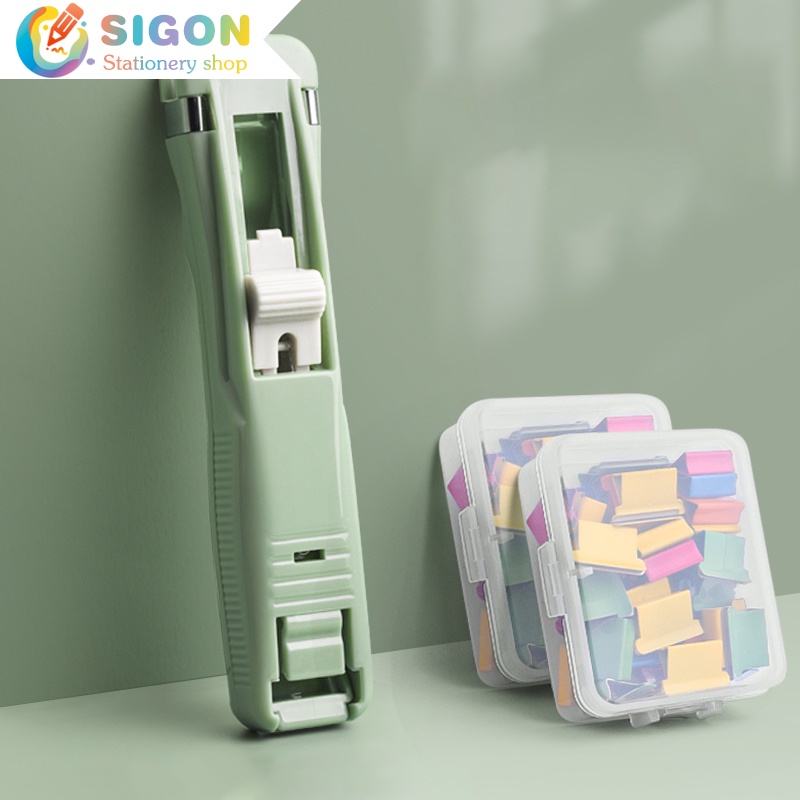 Dụng Cụ Kẹp Giấy Đặc Biệt Không Cần Bấm Kim Sử Dụng Cho Trường Học / Văn Phòng