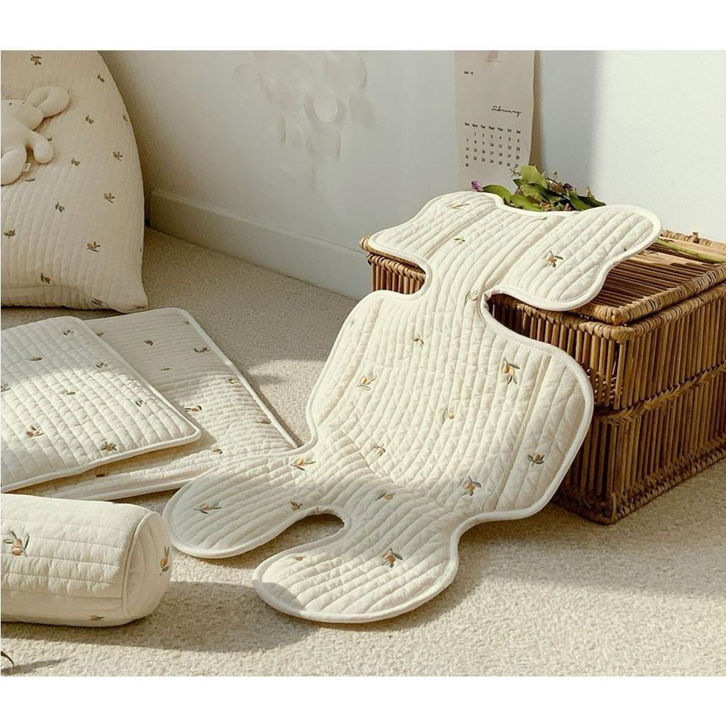 [Hàng HOT] Tấm Lót Xe Đẩy Cho Bé Cotton Mềm Mại   Thoáng Khí Phong Cách Hàn Quốc【Tennessee052】