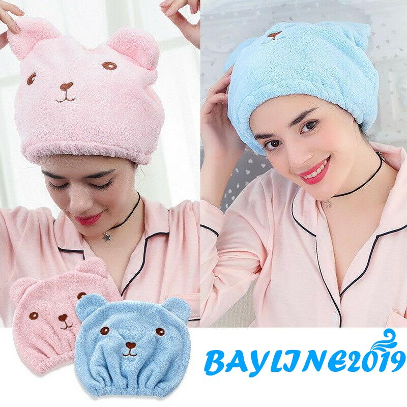 Mũ trùm tóc nhanh khô bằng nhung hình chữ U tiện dụng 2 màu
