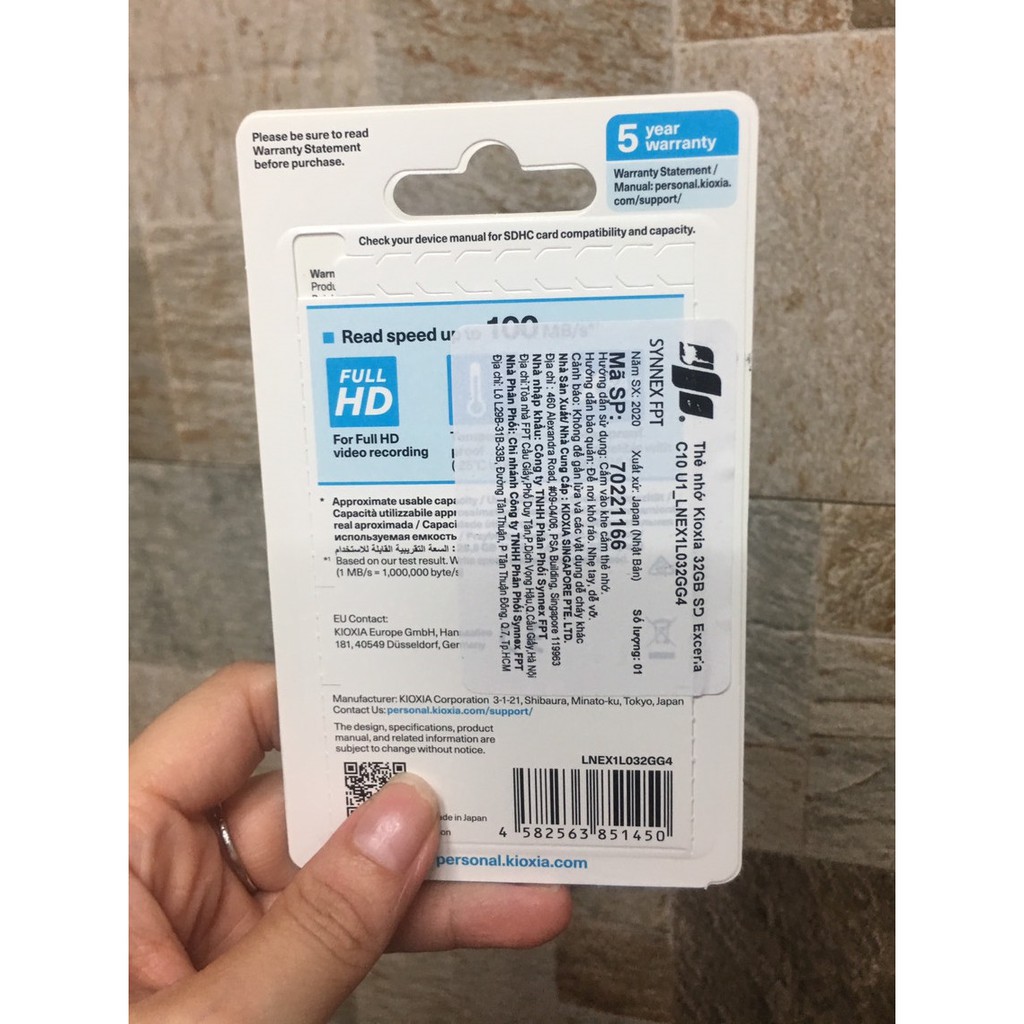 Nơi✳⊙♘Thẻ Nhớ MicroSD Kioxia(Toshiba) Exceria Class 10 64GB, 32GB, 100MB/S - Chính Hãng, FPT Phân Phối Bảo Hành 5 Năm | BigBuy360 - bigbuy360.vn