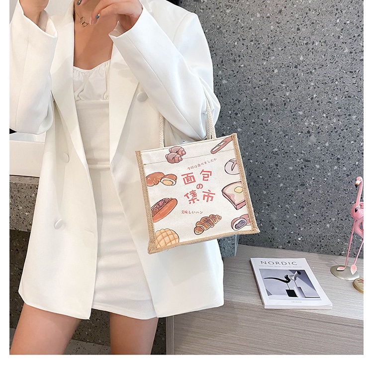 Túi Canvas Đi Làm Đi Chơi Dễ Thương Nhiều Hoạ Tiết Dành Cho Nữ Size 20x22x13cm